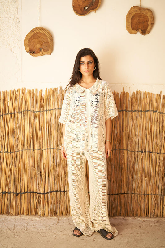 Beige Knit Cover-Up